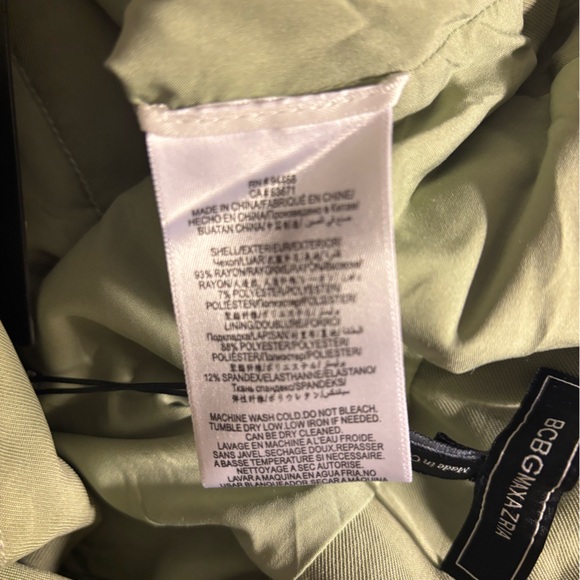 BCBGMaxAzria Olive Green High-Waist Tie Shorts - Picture 4 of 4